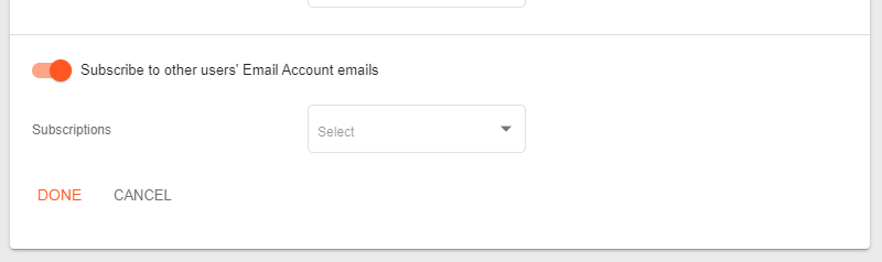 A screenshot showing the email subscription option
