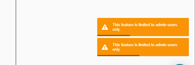 A screenshot showing the warning that only admin users can modify the locked status of a product
