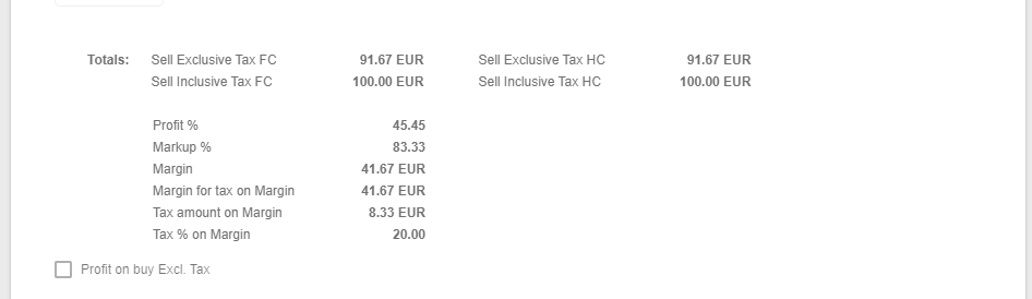 A screenshot showing a deal total and the taxes applied to it