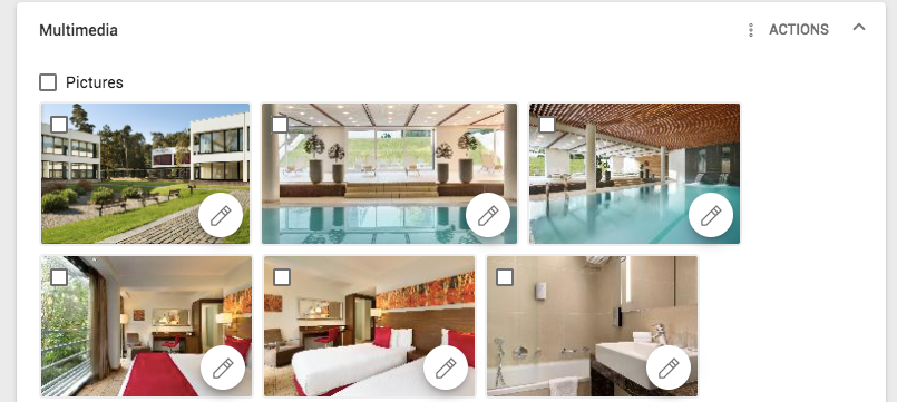 A screenshot showing different pictures under the multimedia tab