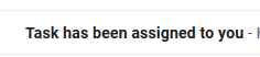 A screenshot showing the email received by a user once they had a task assigned to them