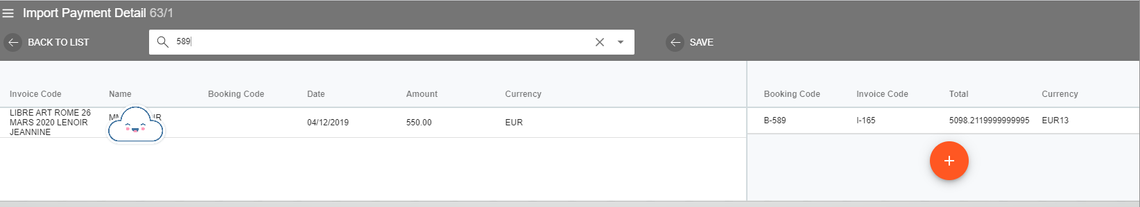 A screenshot showing how to match a payment to a deal