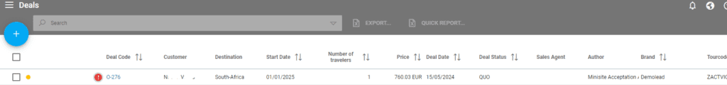 A screenshot showing the new entry in Victoury