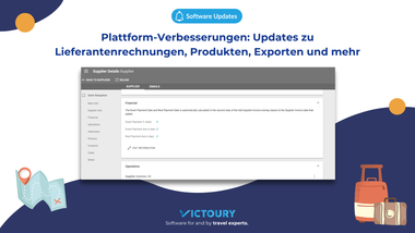 Neue Funktionen in unseren neuesten Updates für die Reisesoftware